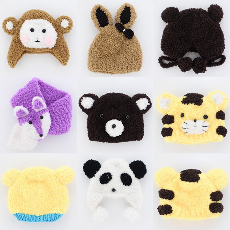 宝宝婴儿帽子卡通材料包手工编织钩针牛奶棉毛线diy鞋子材料包