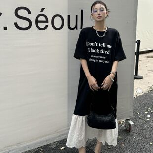 高个子绝美连衣裙减龄2026超火长裙纯棉短袖夏季大码女装2026新款