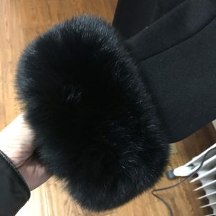 皮草貉子毛袖 秋冬新品 口定制款 大衣毛毛袖 套圈搭配 进口狐狸毛时尚