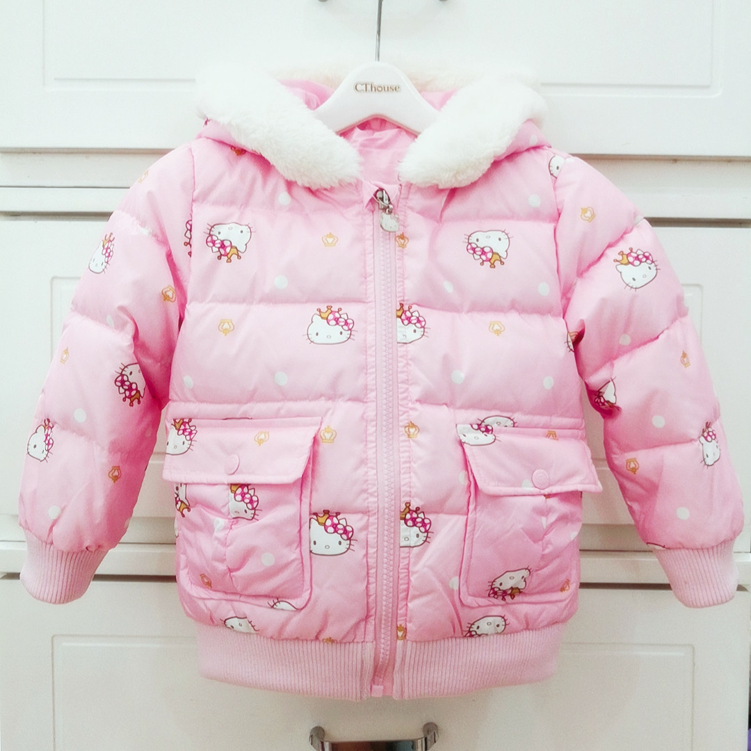 HelloKittyBabies短款连帽羽绒