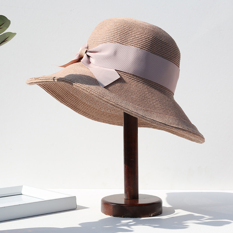 诗丹凯萨草帽女夏天度假出游大檐遮阳帽休闲海边沙滩太阳帽可折叠