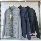 桔也8801男士 前后绵羊毛云感气绒衣拉链拼接立领保暖开衫 外套上衣