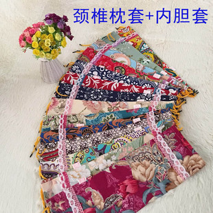 老粗布圆枕枕套直径10 加密内胆套  颈椎糖果枕套 纯棉 双层 结实
