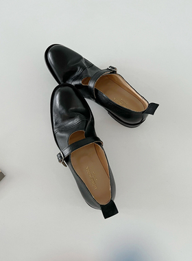 home work 2016spring #01 mary jane牛皮底低跟鞋