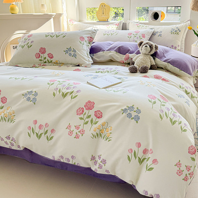 加厚四件套全棉磨毛小清新