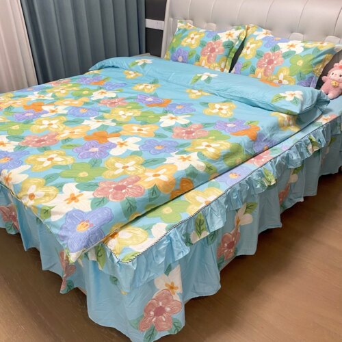 床裙款四件套100%全棉