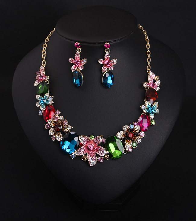 유럽과 미국의 보석 고급 보석 목걸이 짧은 쇄골 과장된 드레스 정장 저녁 여성 패션 럭셔리 액세서리