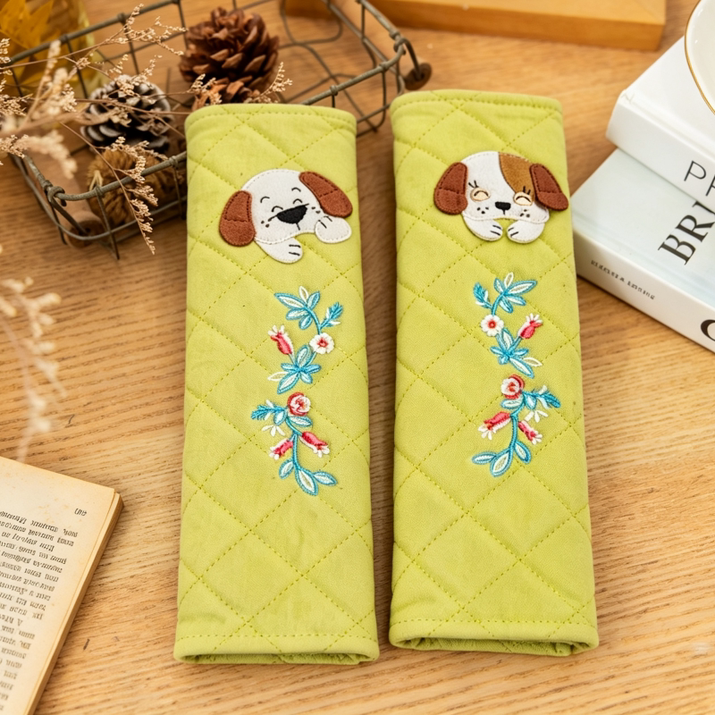清仓特价 PETSHOP DOZ-980 卡通小狗汽车装饰安全带护肩套纯棉布