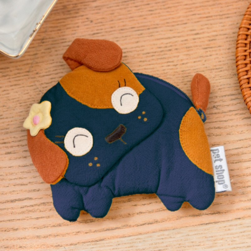 清仓特价 越南进口PETSHOP DOZ-576  可爱小狗卡通零钱包耳机线包