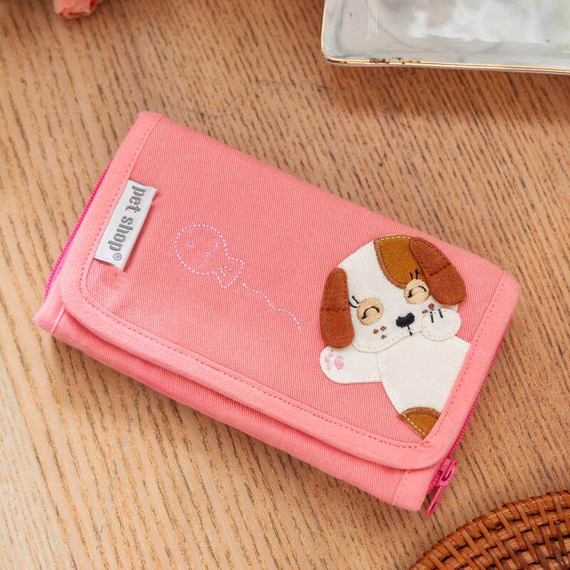 清仓特价PETSHOP DHZ-039 可爱卡通小狗中长款钱包布夹钱夹纯棉布