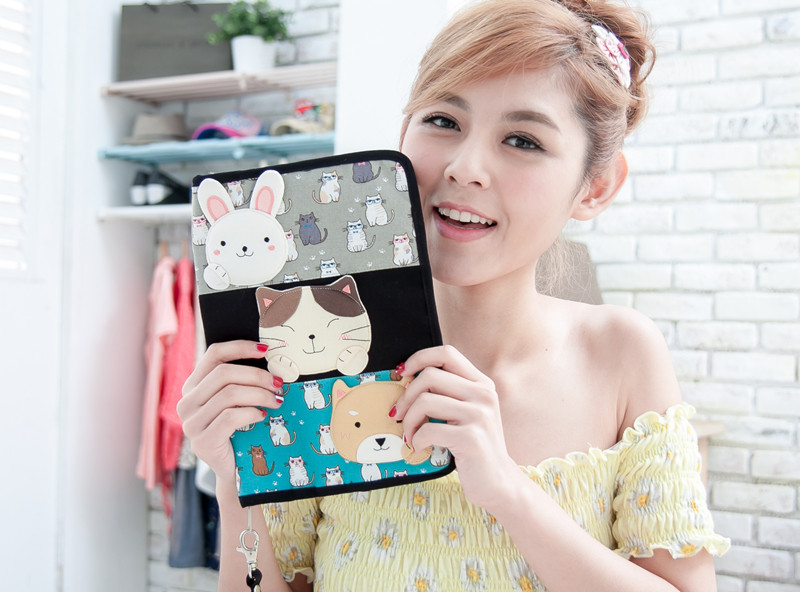 可爱啵啵猫 120757 卡通猫咪兔子大容量证件套出生证明套户口本套,箱包皮具/热销女包/男包,证件包,淘宝优惠券,粉丝福利购,淘宝优惠卷