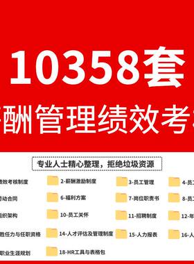 薪酬与绩效管理方案考核体系设计制度企业员工kpi薪资激励工具包