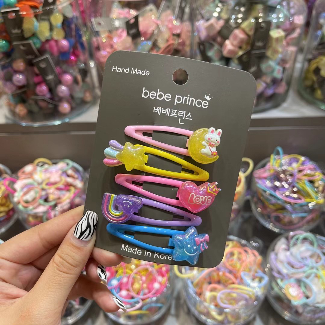 可爱爱心彩虹BB夹发卡边夹