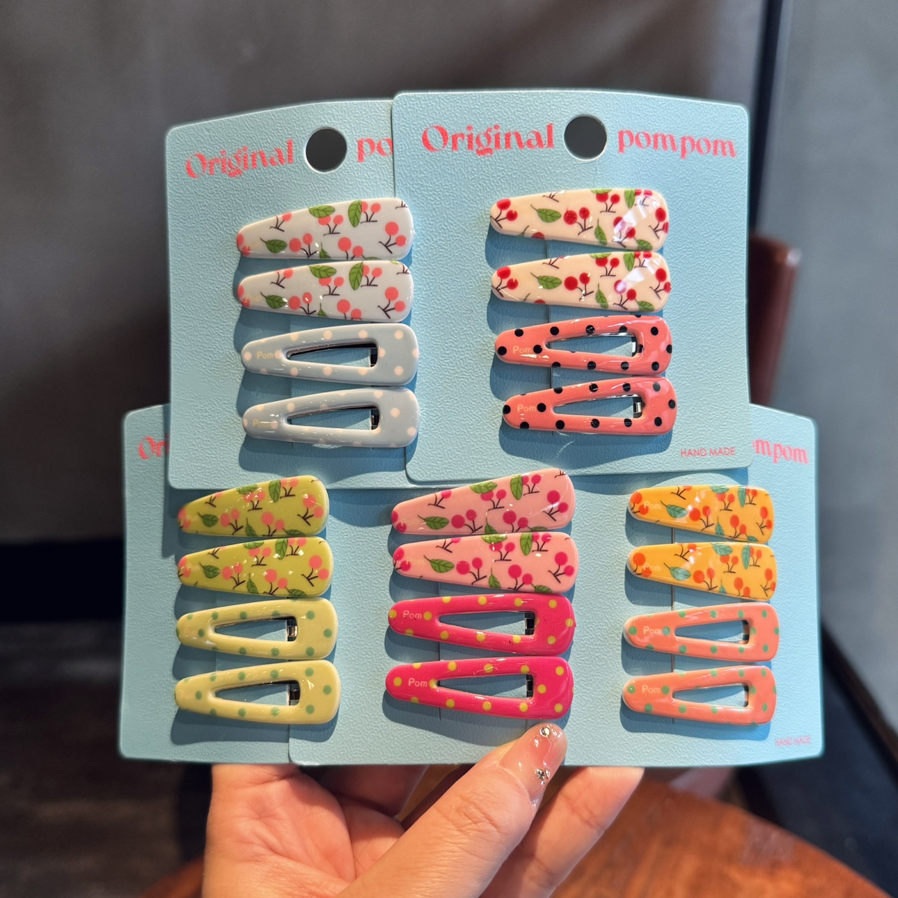 水果樱桃波点水滴掰掰夹