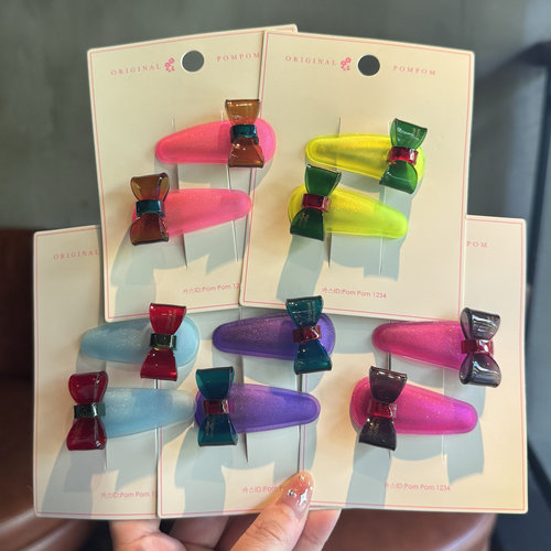 【清仓】韩国original pom pom发饰亚克力闪闪夏日气泡掰掰夹发夹