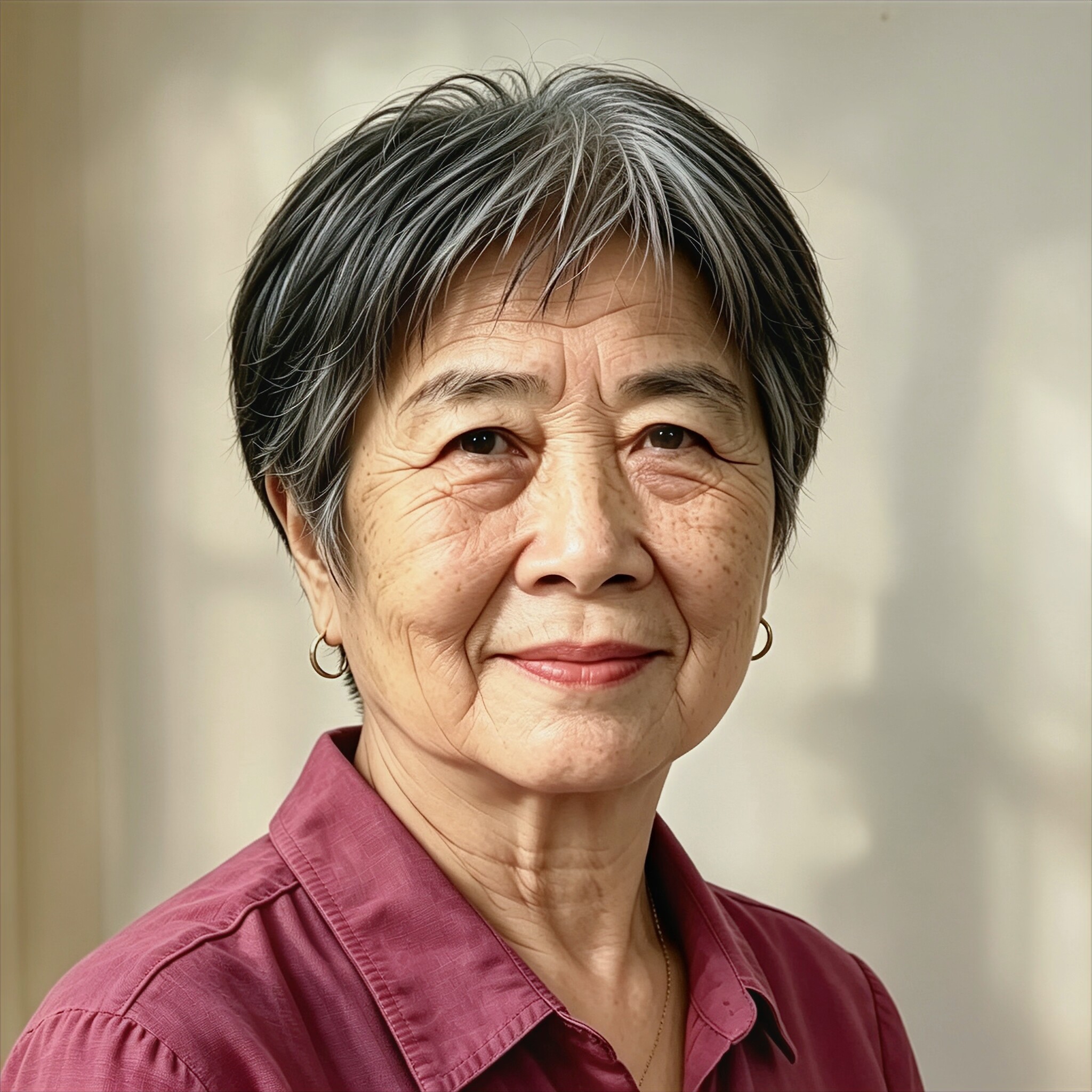 老奶奶灰假发真发短直发中老年假发假发日常女士短发手织头旋发套