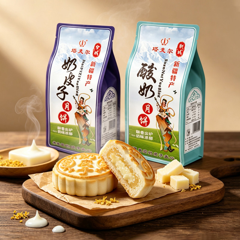新疆奶皮子月饼中秋酸奶夹心送礼