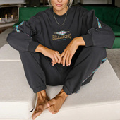 孤品卫衣 澳洲出口原单 秋冬新款 百搭圆领套头薄绒卫衣 女