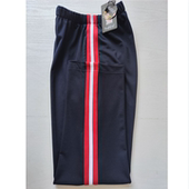 加绒加厚 款 定做中小学生校裤 深蓝色红白红宽边松紧腰纯棉春秋冬季