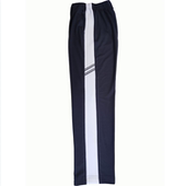 可定做中小学生男女校裤 4厘米白边藏青色长直筒裤 两道黑灰反光条
