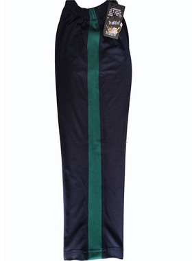 可定做中小学生男女校裤藏青色长裤1寸宽边墨绿深绿色散口有兜棉