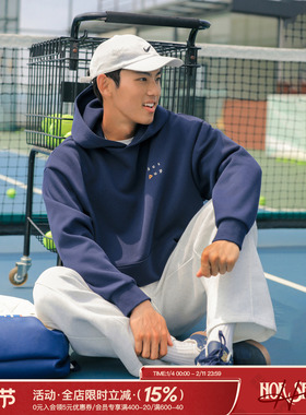 吕小虎ACTUP 2026春季新款发泡印花连帽卫衣男士日系休闲帽衫上衣