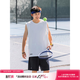 吕小虎潮牌宽肩运动健身背心男生夏季 坎肩T恤 宽松休闲设计感无袖