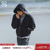 卫衣男生美式 390g刺绣连帽开衫 夹克流行拉链外套 春季 吕小虎ACTUP