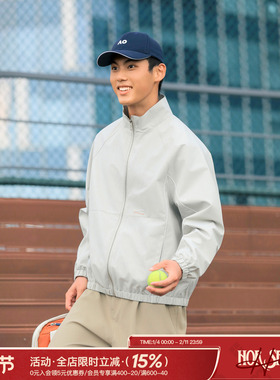 吕小虎ACTUP 美式立体滚条设计立领夹克男士春季新款复古运动外套