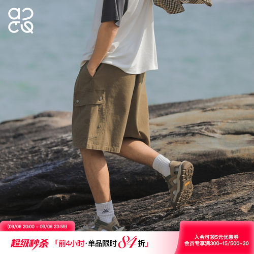 ACTUP夏季卡其工装五分短裤男