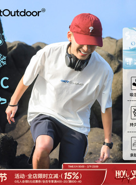 吕小虎夏季发泡印花短袖T恤男士潮牌透气速干凉感索罗娜运动上衣