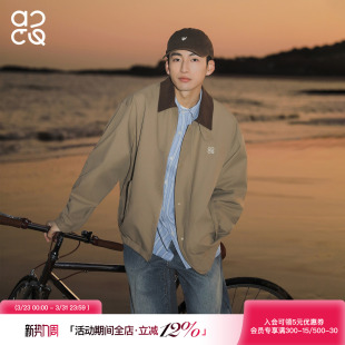 夹克男2026新款 撞色翻领工装 潮流巴恩风情侣外套 春季 吕小虎ACTUP