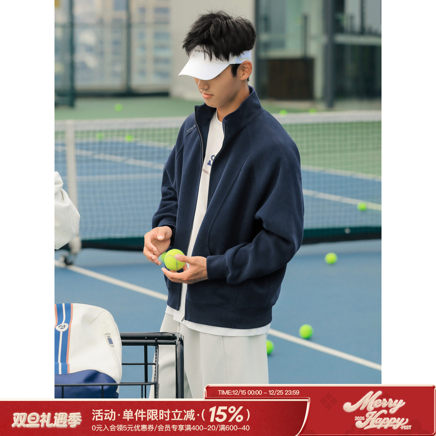 吕小虎美式复古情侣立领开衫卫衣