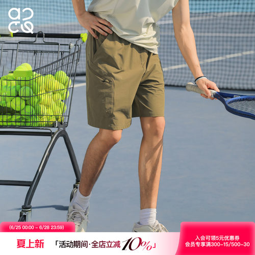 ACTUP夏季大口袋工装五分短裤
