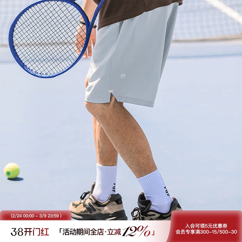 吕小虎美式潮牌网眼透气短裤男士夏季抽绳薄款休闲五分篮球运动裤