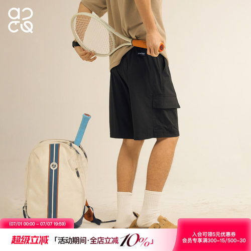 ACTUP夏季透气工装五分短裤男
