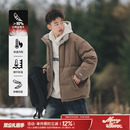 保暖立领上衣外套潮 潮牌冬季 吕小虎设计感男士 羽绒服90白鸭绒美式