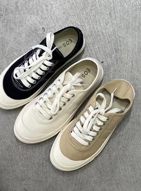 EOS韩国复古港风小白鞋ins韩版潮流百搭女帆布鞋草莓板鞋81023-1
