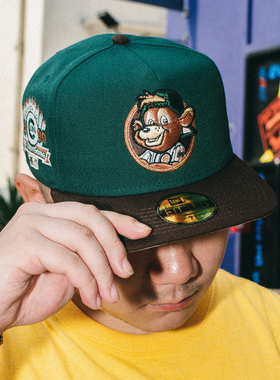 New Era全封闭棒球帽MLB美职棒芝加哥小熊墨绿色59FIFTY不可调节