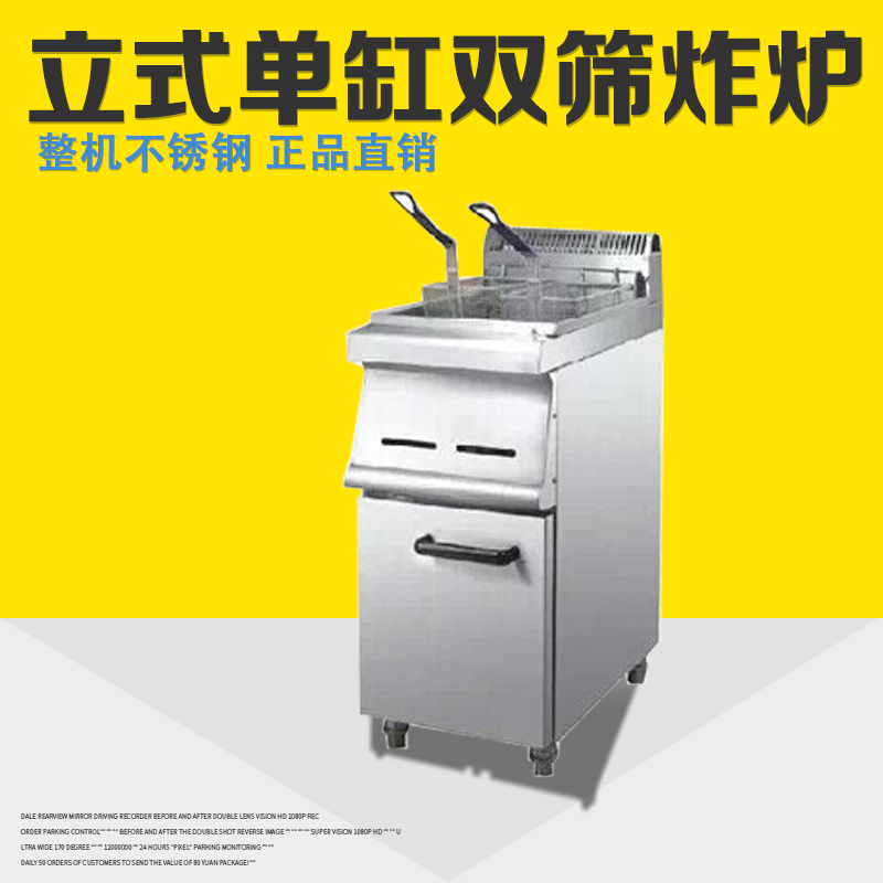 王 子DF-26A立式单缸双筛燃气炸炉 商用油条机薯条机油炸锅炸炉