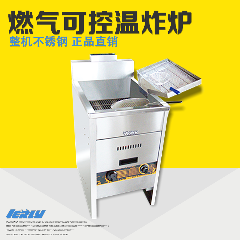 汇利ZG-735燃气炸炉 商用节能控温油炸锅立式加厚炸鸡炉薯塔机