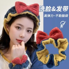 束发带女洗脸敷面膜专用2025新款无痕宽边蝴蝶结发箍防滑不压头发