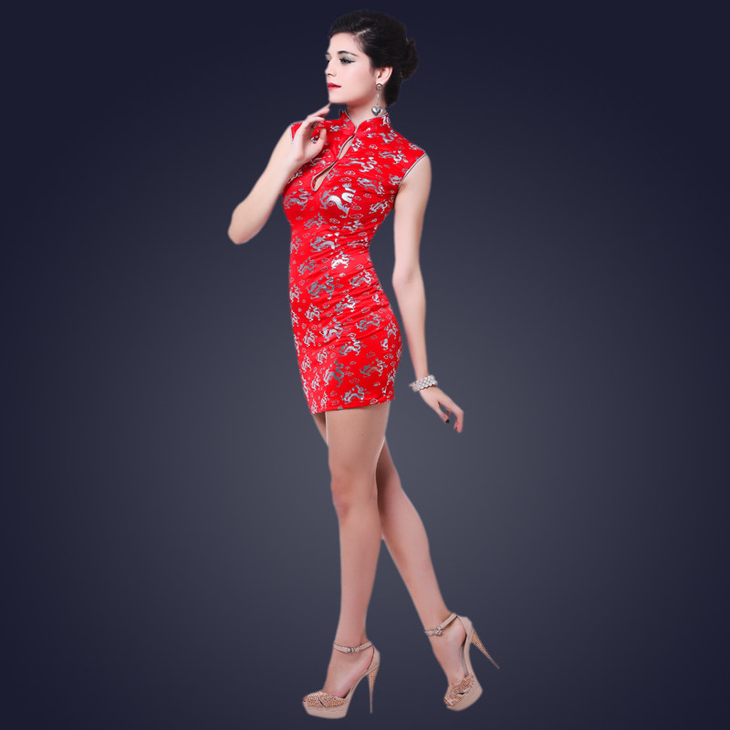 性感旗袍連衣裙短款敬酒服夜店女裝桑拿技師夜場禮服2019新款紅色在類目 女裝/女士精品, 婚紗/旗袍/禮服, 旗袍中 - 來自Buy2taobao.com提供專業的淘寶代購服務