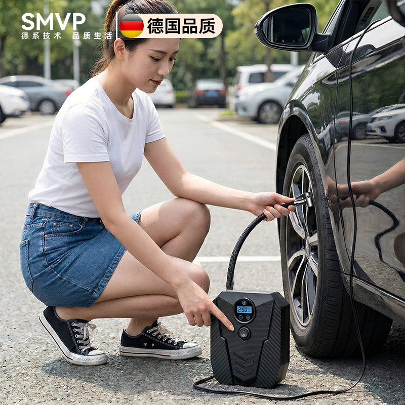车载充气泵汽车用电动打气泵轮胎带测胎压便携式高压打气筒充气宝