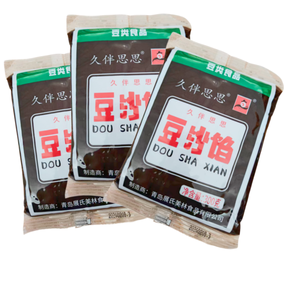 久伴思思豆沙馅300g烘培原料冰皮月饼粽子汤圆元宵年糕豆沙包小袋