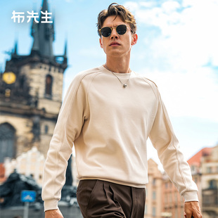 男断码 套头圆领卫衣秋冬撞钉设计感长袖 插肩袖 MrBu布先生时尚