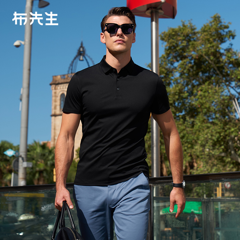 布先生商务中年吸汗短袖