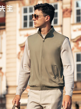 【羊毛防风保暖夹克-马甲】MrBu布先生秋冬梭织无袖外套男BT16970