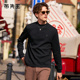 MrBu布先生品牌logo印花秋冬半高领加厚保暖打底长袖 t男KT01883