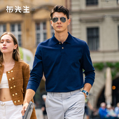 t恤秋冬水洗纯棉上衣男款 MrBu布先生两粒扣一片式 翻领长袖 BT15510